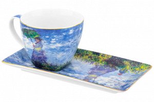 Чашка и Блюдце "Прогулка" из NEW BONE CHINA - Идеальный Комплект для Десерта