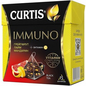 Чай CURTIS Пирамидки Immuno Tea 15 пак. черн+витамины. (12)