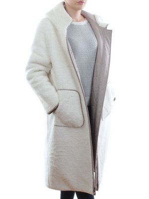 2660 BEIGE Пальто двухстороннее женское еврозима (100 гр. холлофайбер)