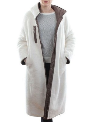 2639 DK. BEIGE Пальто двухстороннее женское еврозима (100 гр. холлофайбер)