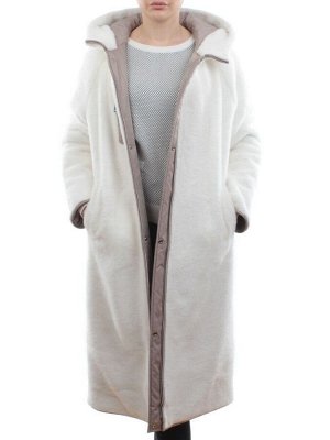 2639 BEIGE Пальто двухстороннее женское еврозима (100 гр. холлофайбер)