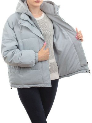 H24-088 GRAY/LT. BLUE Куртка демисезонная женская (120 гр. холлофайбер)