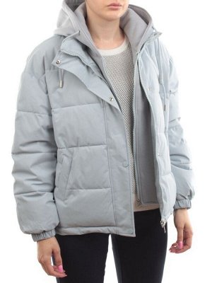 H24-088 GRAY/LT. BLUE Куртка демисезонная женская (120 гр. холлофайбер)