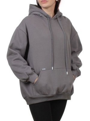 2610 GRAY Толстовка женская (85% хлопок, 10% полиэстер, 5% спандекс)