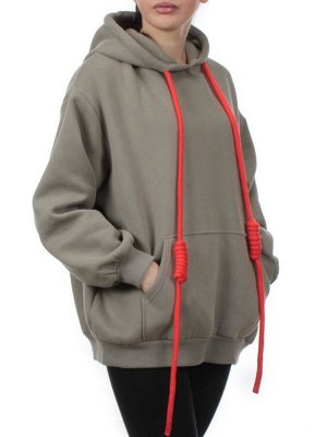2226 GRAY GREEN Толстовка женская (85% хлопок, 10% полиэстер, 5% спандекс)