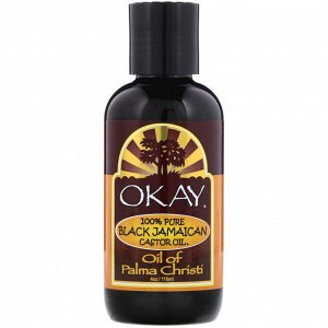 Okay Pure Naturals, 100% Pure Black Jamaican Castor Oil, 4 oz (118 ml)