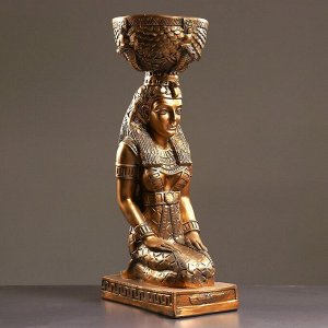 Фигура с кашпо "Египтянка" бронза 71х26х32см