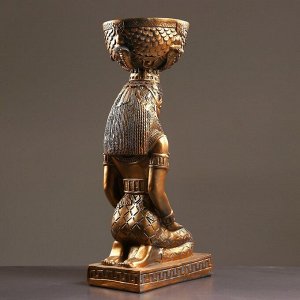 Фигура с кашпо "Египтянка" бронза 71х26х32см