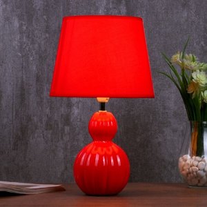 Настольная лампа "Верона" 1x40Вт E14 красный 24х24х33см