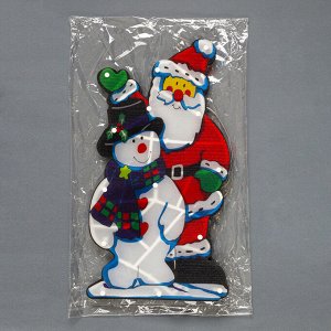 Светодиодная фигура «Дед Мороз и снеговик» 24 ? 45 см, пластик, 220 В, свечение мульти (RG/RB)