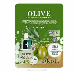 Тканевая маска для лица с экстрактом оливы Ekel Olive Ultra Hydrating Essence Mask, 1шт