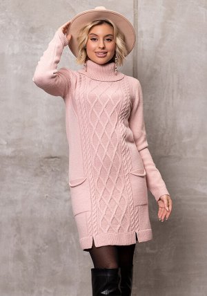 2268 Платье женское цвет пудра