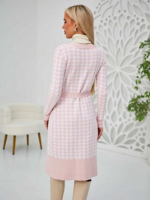 3791 Кардиган женский цвет бело-розовый