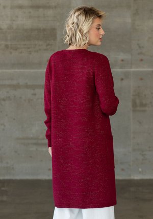 3584 Кардиган женский цвет винный