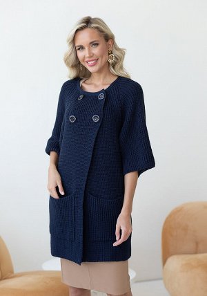 3843 Кардиган женский цвет синий