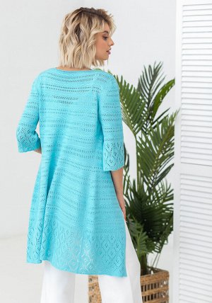 3237 Кардиган женский цвет бирюза