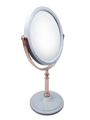 Rama Rose Зеркало косметическое двустороннее настольное K475, овальное, 16,5 x 19,7 см