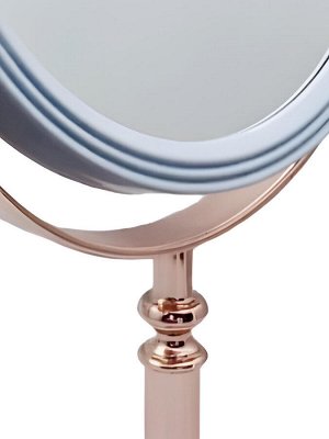 Rama Rose Зеркало косметическое двустороннее настольное K475, овальное, 16,5 x 19,7 см