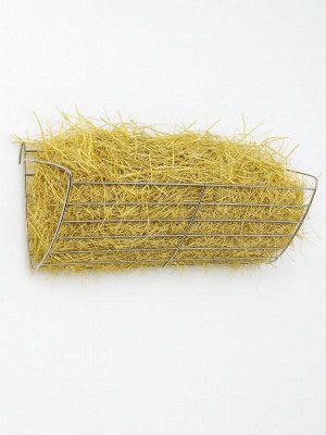 Кормушка для сена металлическая, 28x9x10 см, серебристая