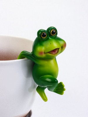 Фигурка для флорариума TAKE IT EASY «Лягушка Бряк», декор на кашпо, 10x8x19 см