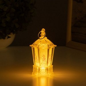 Фигурка светящаяся RISALUX «Снеговик и олени», LED-ночник, 3xLR44, 4x4x9 см