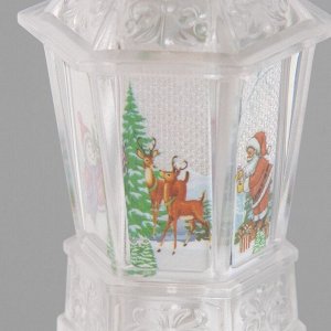 Фигурка светящаяся RISALUX «Снеговик и олени», LED-ночник, 3xLR44, 4x4x9 см