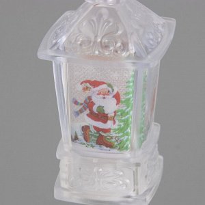 Фигурка светящаяся RISALUX «Дед Мороз и олени», LED-ночник, 3xLR44, 4x4x9 см