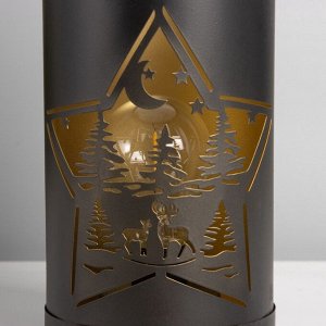 Фигурка светящаяся RISALUX «Ночной лес», LED-ночник, 3xААА, чёрный, 12x12x20.5 см