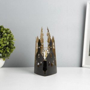 Фигурка светящаяся RISALUX «Вечерний город», LED-ночник, 3xААА, чёрный, 10.8x19.5x20 см