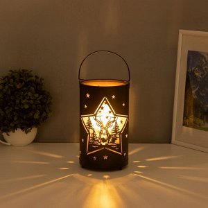 Фигурка светящаяся RISALUX «Ночные звёзды», LED-ночник, 3xААА, чёрный, 12x12x20.5 см