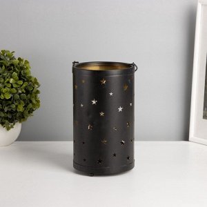 Фигурка светящаяся RISALUX «Ночные звёзды», LED-ночник, 3xААА, чёрный, 12x12x20.5 см