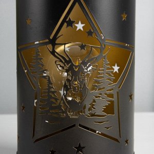 Фигурка светящаяся RISALUX «Ночные звёзды», LED-ночник, 3xААА, чёрный, 12x12x20.5 см