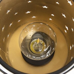 Фигурка светящаяся RISALUX «Ночные звёзды», LED-ночник, 3xААА, чёрный, 12x12x20.5 см