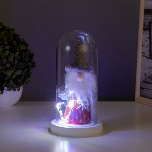 Фигурка светящаяся RISALUX колба «Дед Мороз», LED-ночник, 3xААА, красный, 11x11x22.5 см