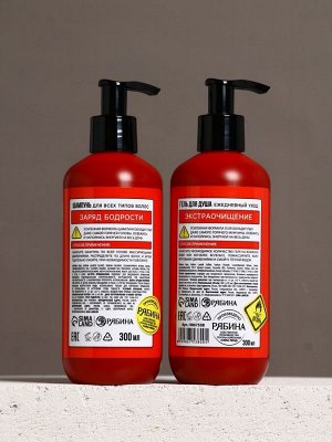 Подарочный набор «Тушение мужика»: гель для душа и шампунь для волос, 2x300 мл, HARD LINE
