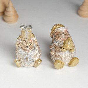 Фигурка полистоун «Ёжик коричневый», 4.8x4.5x8.2 см, МИКС