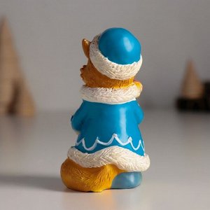 Фигурка полистоун «Лиса снегурочка с ёлочкой», 4.5x4.5x8.5 см