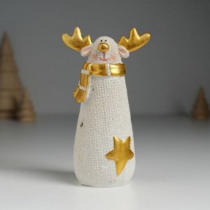 Фигурка полистоун «Олень из мешковины в шарфике», 6.5x5x11.5 см