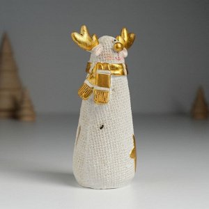 Фигурка полистоун «Олень из мешковины в шарфике», 6.5x5x11.5 см