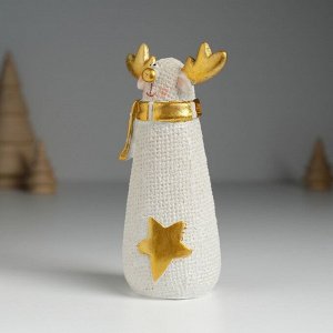 Фигурка полистоун «Олень из мешковины в шарфике», 6.5x5x11.5 см