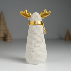 Фигурка полистоун «Олень из мешковины в шарфике», 6.5x5x11.5 см