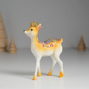 Фигурка-подвеска «Олень в короне, с посыпкой», ёлочная игрушка, 7.5x3.5x10.5 см