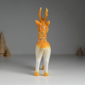 Фигурка полистоун «Олень с посыпкой и большими рогами», 15.5x5.5x22 см