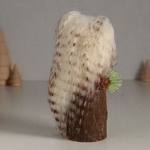 Фигурка «Пушистик: Совушка Белая на пеньке», 8x7.5x15 см