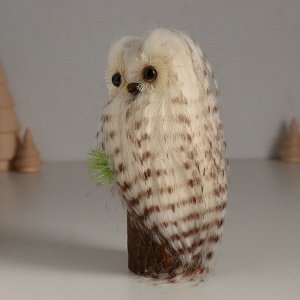 Фигурка «Пушистик: Совушка Белая на пеньке», 8x7.5x15 см