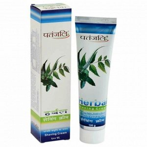 PATANJALI Herbal Shave Gel Травяной крем для бритья 100г