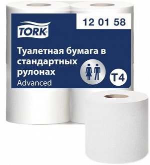 Бумага туалетная Tork Advanced 2сл 23 м белая (в упак 4шт)