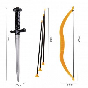 Набор оружия "Забияка" меч, лук, 3 стрелы КНОПА