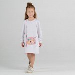 Платье для девочки, бежевый меланж