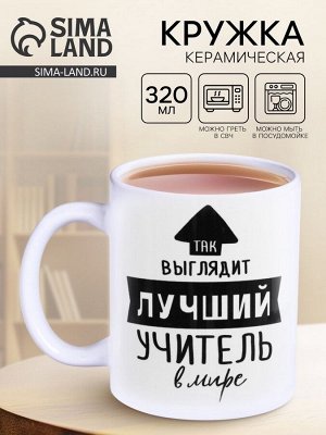Кружка чайная керамическая «Так выглядит лучший учитель», 320 мл